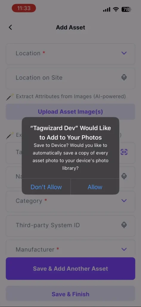 Add Asset - Add to Gallery Prompt - Tag Wizard May 2026