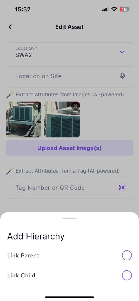 Add Parent or Child Asset - Tag Wizard