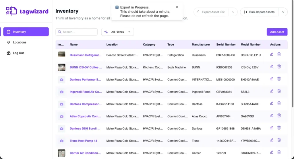 Export Assets - Tag Wizard Desktop