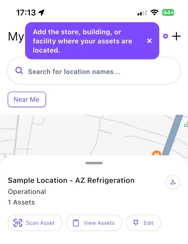 My Locations - Tooltip - Add New store